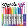 Sharpie Glam Pop Permanent Markers, Fine Point, 12 Count EasyOptionXY LLC