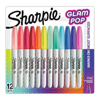 Sharpie Glam Pop Permanent Markers, Fine Point, 12 Count EasyOptionXY LLC