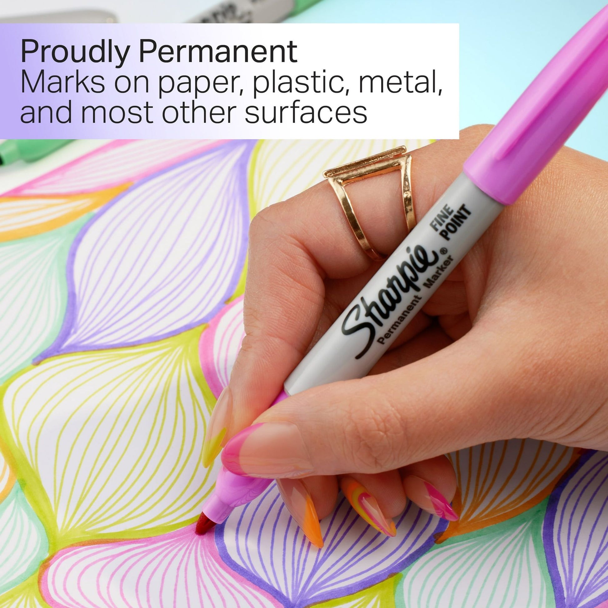 Sharpie Glam Pop Permanent Markers, Fine Point, 12 Count EasyOptionXY LLC