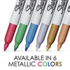 Sharpie Metallic Permanent Markers, Fine Point, Assorted Metallic, 3 Count EasyOptionXY LLC