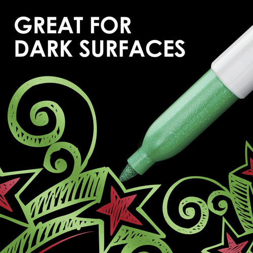 Sharpie Metallic Permanent Markers, Fine Point, Assorted Metallic, 3 Count EasyOptionXY LLC