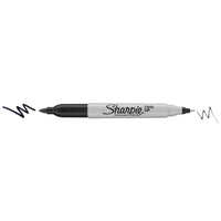 Sharpie Twin Tip Black Permanent Marker, Fine and Ultra Fine Tips, 1 Each EasyOptionXY LLC