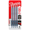 Sharpie S-Gel, Gel Pens, Medium Point - 0.7 mm, Frost Blue Barrel, Black Gel Ink Pens, 4 Count EasyOptionXY LLC