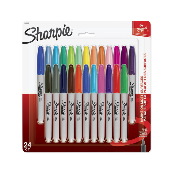 Sharpie Electro Pop Permanent Markers, Fine Point, Assorted Colors, 24 Count EasyOptionXY LLC