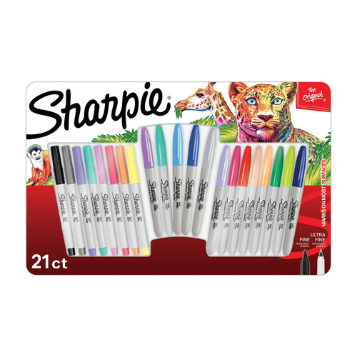 Sharpie Permanent Markers, Fine and Ultra-Fine Points, Assorted, 21 Count EasyOptionXY LLC