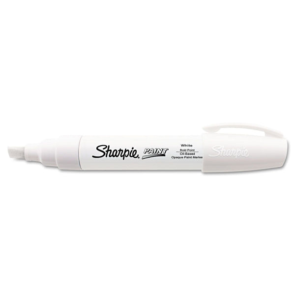Permanent Paint Marker, Extra-Broad Chisel Tip, White EasyOptionXY LLC