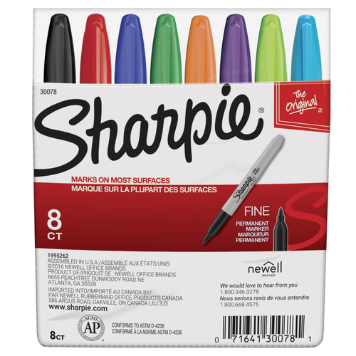 Sharpie Fine Point Marker Set of 8 Pouch EasyOptionXY LLC