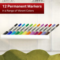 Sharpie Brush Twin Permanent Markers, Brush Tip Marker and Ultra Fine Tip Marker, Assorted, 12 Count EasyOptionXY LLC