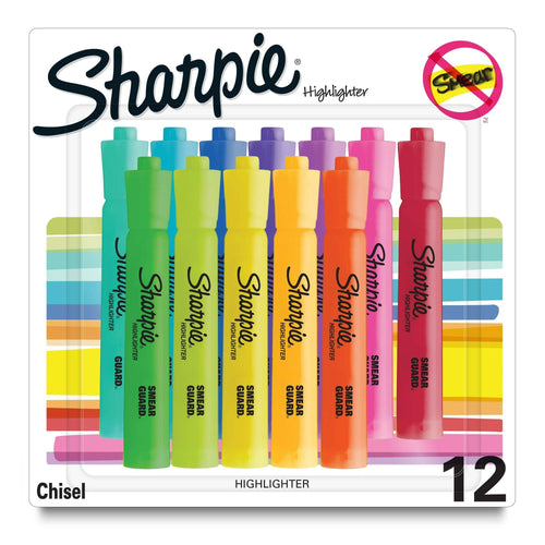 Sharpie Tank Highlighters, Assorted, Pack of 12 EasyOptionXY LLC
