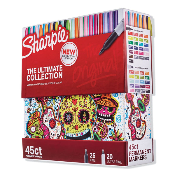 Sharpie 2011580 Assorted Tip Sizes/Types Permanent Markers Ultimate Collection - Assorted Colors (45/Pack) EasyOptionXY LLC