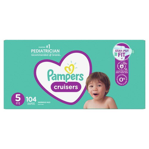 Pampers Cruisers Active Fit Taped Diapers Size 5, 104 Count EasyOptionXY LLC