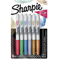 Sharpie Fine Tip Metallic Permanent Markers, 6 Count EasyOptionXY LLC