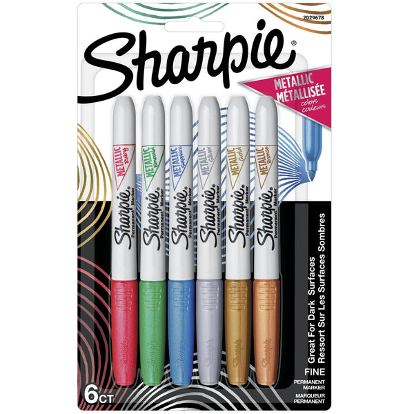 Sharpie Fine Tip Metallic Permanent Markers, 6 Count EasyOptionXY LLC