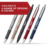 Sharpie S-Gel, Gel Pens, Sleek Metal Barrel, Matte Black, Medium Point (0.7mm), Black Ink, 2 Count EasyOptionXY LLC