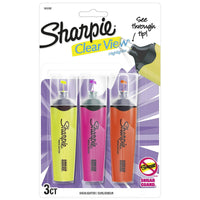 Sharpie Clear View Highlighters, 3-Pack, Yellow, Pink and Orange EasyOptionXY LLC