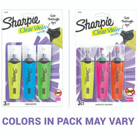 Sharpie Clear View Highlighters, 3-Pack, Yellow, Pink and Orange EasyOptionXY LLC