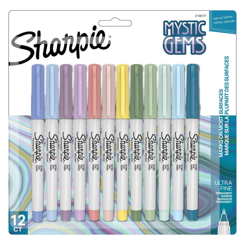 Sharpie Mystic Gems Marker Set, 12-Color Ultra-Fine Set EasyOptionXY LLC
