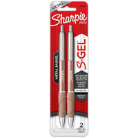 Sharpie S-Gel Pen, Metal Barrel, Medium Point (0.7mm), 2-Pack EasyOptionXY LLC