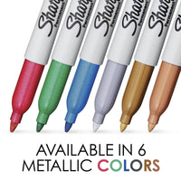 Sharpie Metallic Permanent Marker, Metallic Silver, 4/Pack EasyOptionXY LLC