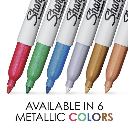 Sharpie Metallic Permanent Marker, Metallic Silver, 4/Pack EasyOptionXY LLC