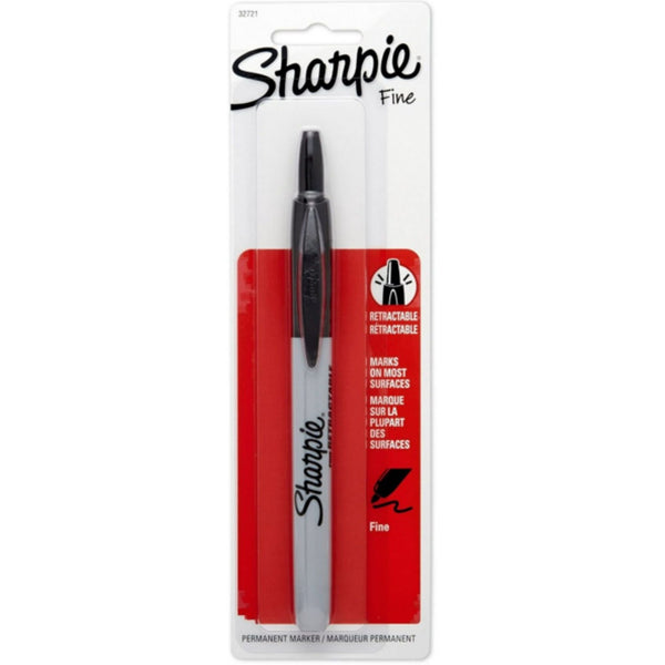 Sharpie Retractable Fine Point Permanent Marker, Black 1 ea EasyOptionXY LLC
