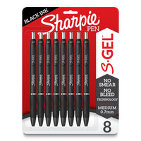 Sharpie S-Gel Gel Pens, Medium Point (0.7mm), Black, 8 Count EasyOptionXY LLC