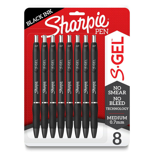 Sharpie S-Gel Gel Pens, Medium Point (0.7mm), Black, 8 Count EasyOptionXY LLC