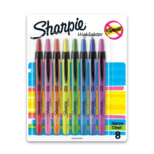 Sharpie Retractable Highlighters, Chisel Tip, Assorted Colors, 8 Count EasyOptionXY LLC