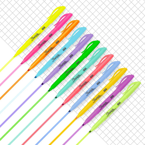 Sharpie Pocket Highlighters, Assorted, Chisel Tip, 12 Count EasyOptionXY LLC