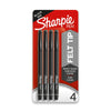 Sharpie Pens, Felt Tip Pens, Fine Point (0.4mm), Black, 4 Count EasyOptionXY LLC