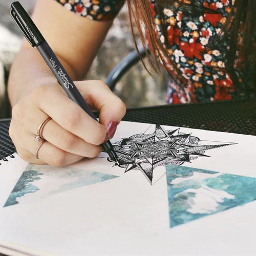 Sharpie Pens, Felt Tip Pens, Fine Point (0.4mm), Black, 4 Count EasyOptionXY LLC