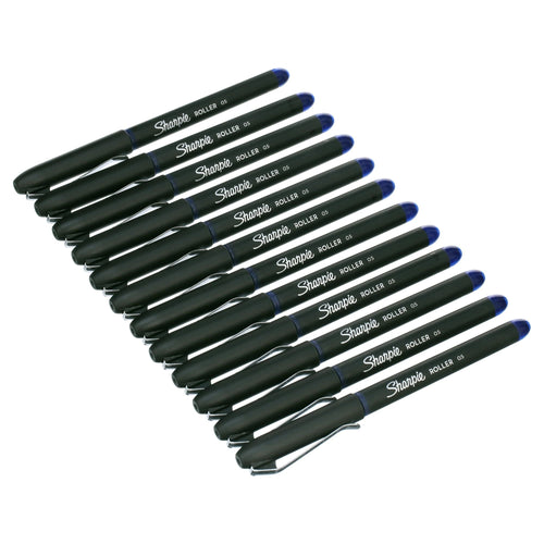 Sharpie Rollerball Pen, Needle Point (0.5mm) Precision Pen, Blue Ink, 12 Count EasyOptionXY LLC