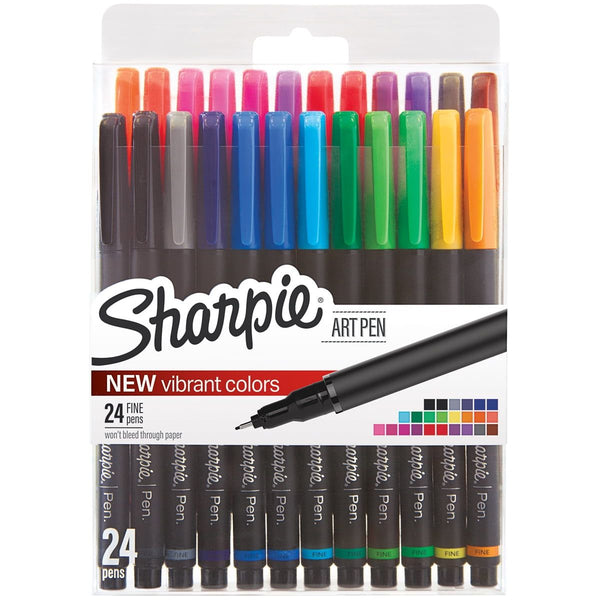 Sharpie Art Pens, Fine Point, Assorted Colors, 24 Count EasyOptionXY LLC