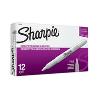 Sharpie Metallic Permanent Markers, Fine Point, Silver, 12 Count EasyOptionXY LLC
