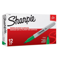 Sharpie Fine Point Permanent Marker, Green, Box of 12 EasyOptionXY LLC
