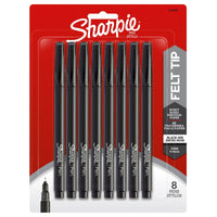 Sharpie Felt Tip Pens, Fine Point (0.4mm), Black, 8 Count EasyOptionXY LLC