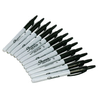 Sharpie Retractable Permanent Markers, Fine Point, Black, 12 Count EasyOptionXY LLC