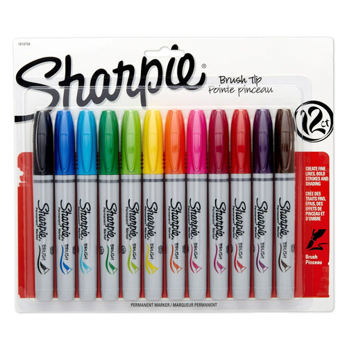 Sharpie Brush Tip 12-Marker Set EasyOptionXY LLC