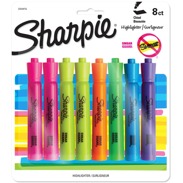 Sharpie Tank Style Highlighters, Chisel Tip, Assorted Fluorescent Colors, 8 Count EasyOptionXY LLC