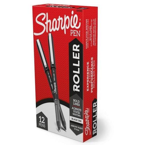 Sharpie Rollerball Pen, Arrow Point (0.7mm) Pen for Bold Lines, Black Ink, 12 Count EasyOptionXY LLC