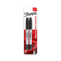 Sharpie Twin Tip Permanent Markers, Fine and Ultra Fine, Black, 2 Count EasyOptionXY LLC