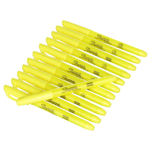 Sharpie?? Pocket Style Highlighter, Fluorescent Yellow, 12 Count EasyOptionXY LLC
