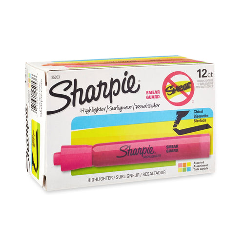 Sharpie Tank Style Highlighters, Chisel Tip, Assorted, 12 Count EasyOptionXY LLC
