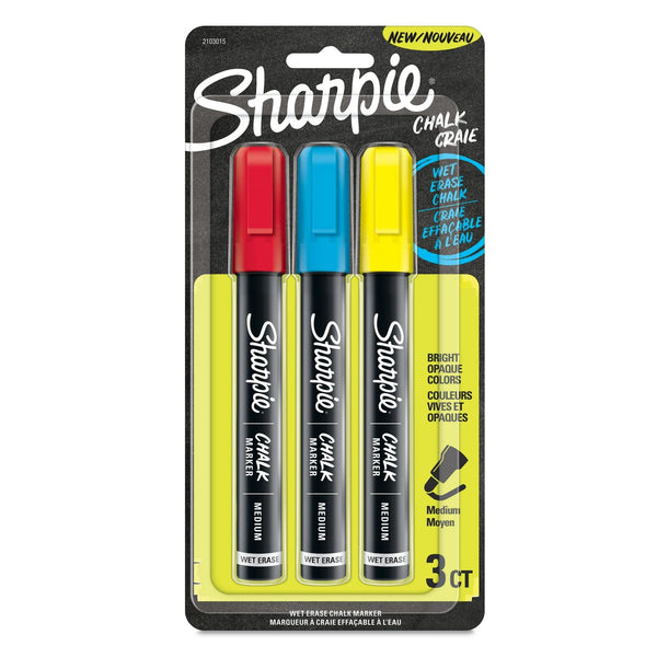 Sharpie Chalk Marker Set, 3-Color Primary Set EasyOptionXY LLC