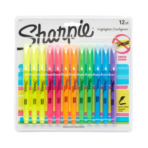 Sharpie Pocket Highlighters, Chisel Tip, Fluorescent Colors, 12 Count EasyOptionXY LLC