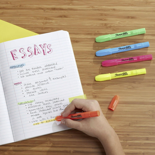 Sharpie Gel Highlighters, Bullet Tip, Fluorescent Yellow, 2 Count EasyOptionXY LLC