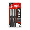 Sharpie Rollerball Pen, 4 Count, Black, Sleek Style EasyOptionXY LLC