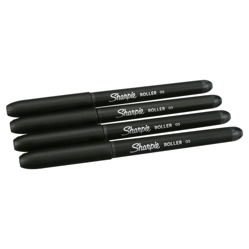 Sharpie Rollerball Pen, 4 Count, Black, Sleek Style EasyOptionXY LLC