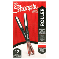 Sharpie Rollerball Pen, Needle Point (0.5mm) Precision Pen, Red Ink, 12 Count EasyOptionXY LLC
