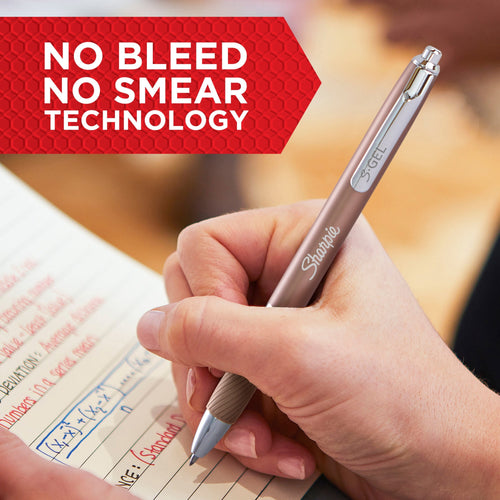 Sharpie S-Gel, Gel Pens, Sleek Metal Barrel, Medium Point (0.7mm), Black Ink, 4 Count EasyOptionXY LLC